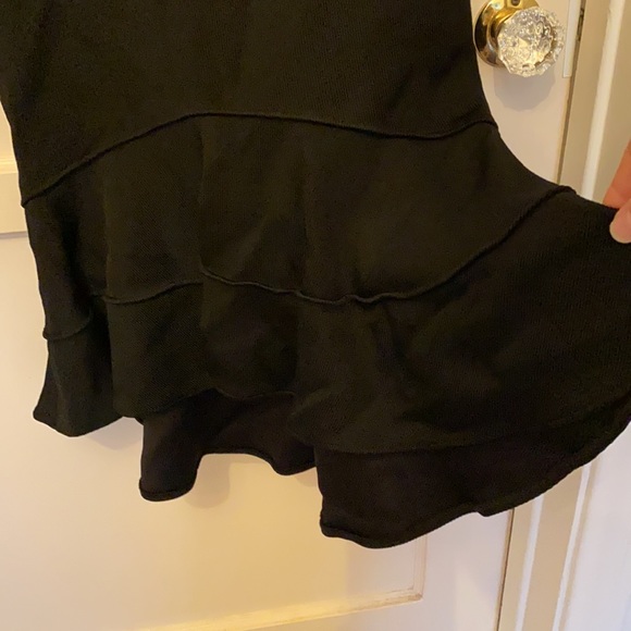 NEW ZARA Black knit Bandage dress wiggle mermaid flare Small RIBBED BODYCON - Picture 10 of 13